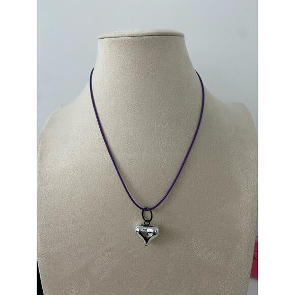 puffy heart pendant necklace - Picture 1 of 4